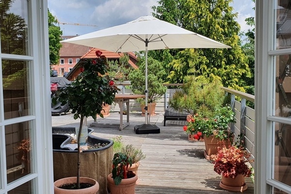 'Blick zur Terrasse'